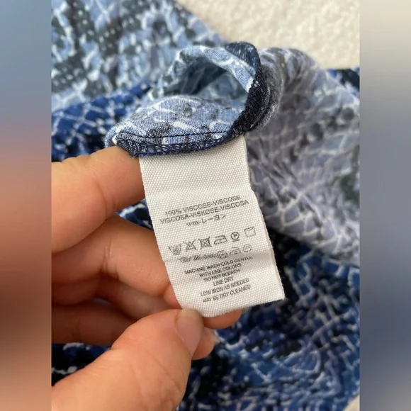 Free People Blue Snake Print Jumpsuit large - Picture 9 of 10